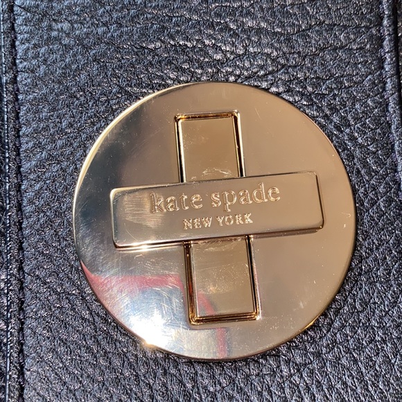 VTG Kate Spade Authenticate NWOT turn lock Buckle. Pebble Midnight Black bag - Picture 4 of 11
